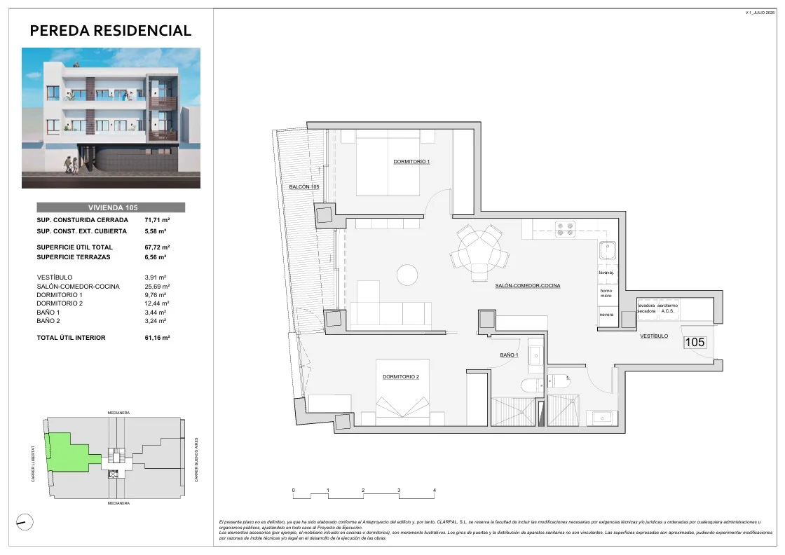 Plano Vivienda 105